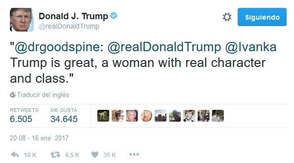 Trump confunde a su hija Ivanka en Twitter - tuit-trump-ivanka