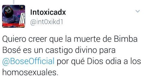 Investigan tuits ofensivos contra Bimba Bosé - tuits-bose