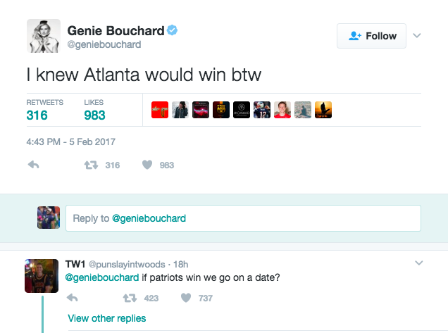 Genie Bouchard paga apuesta de Super Bowl y sale con tuitero - Captura-de-pantalla-2017-02-06-a-las-13.11.43-1
