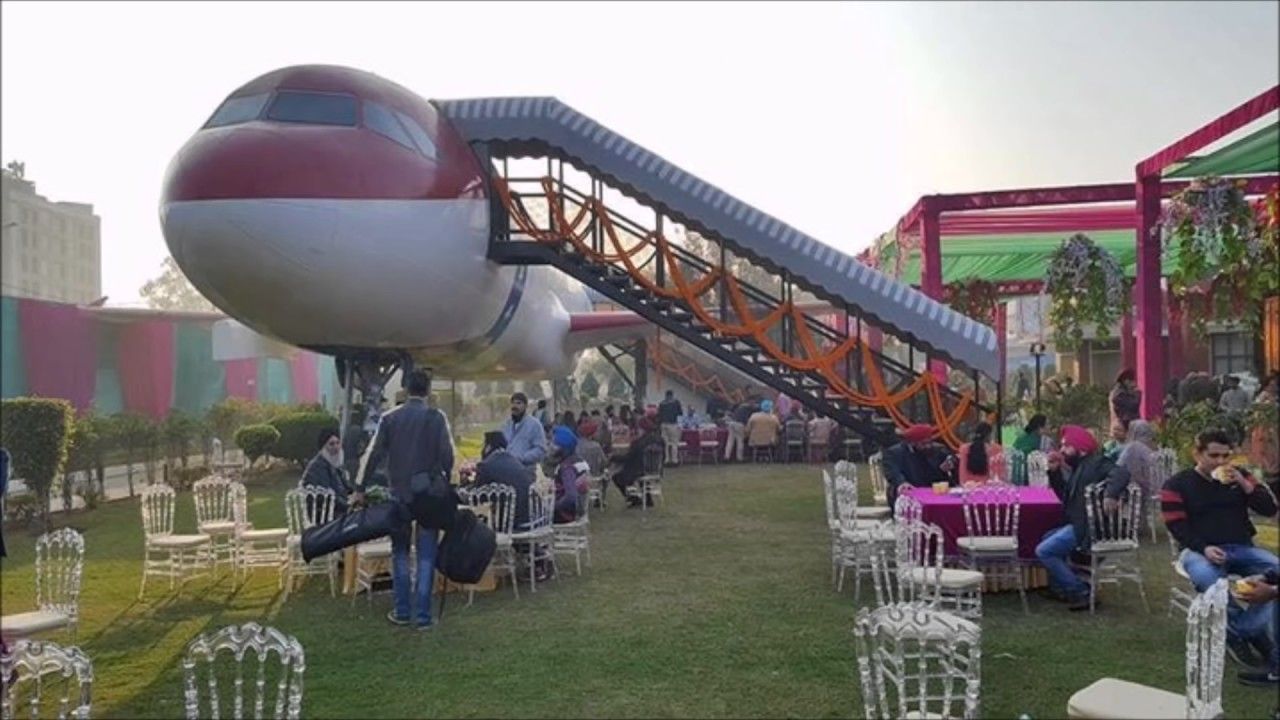 El avión convertido en restaurante vegetariano