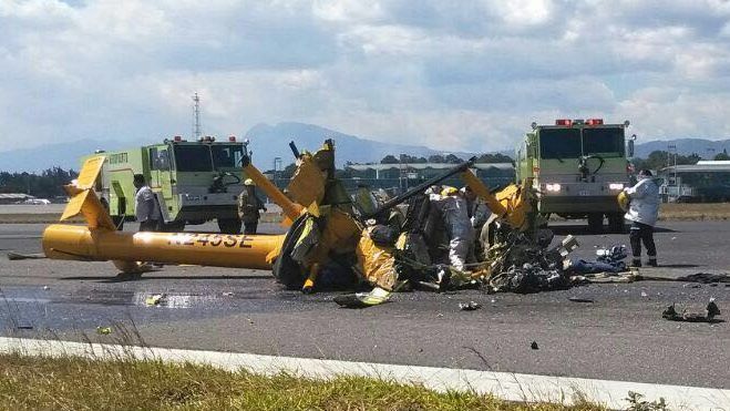 Accidente de helicóptero en Guatemala deja tres mexicanos muertos