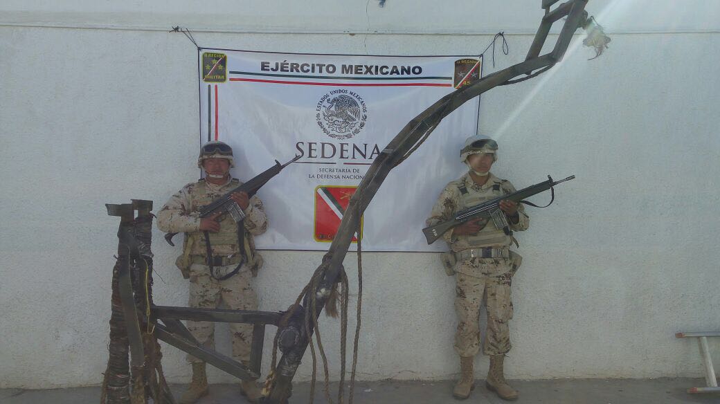 Desmantelan catapulta para enviar droga a EE.UU.