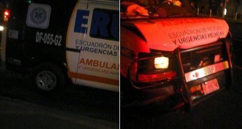 Choque entre ambulancia del ERUM y camioneta deja 2 heridos