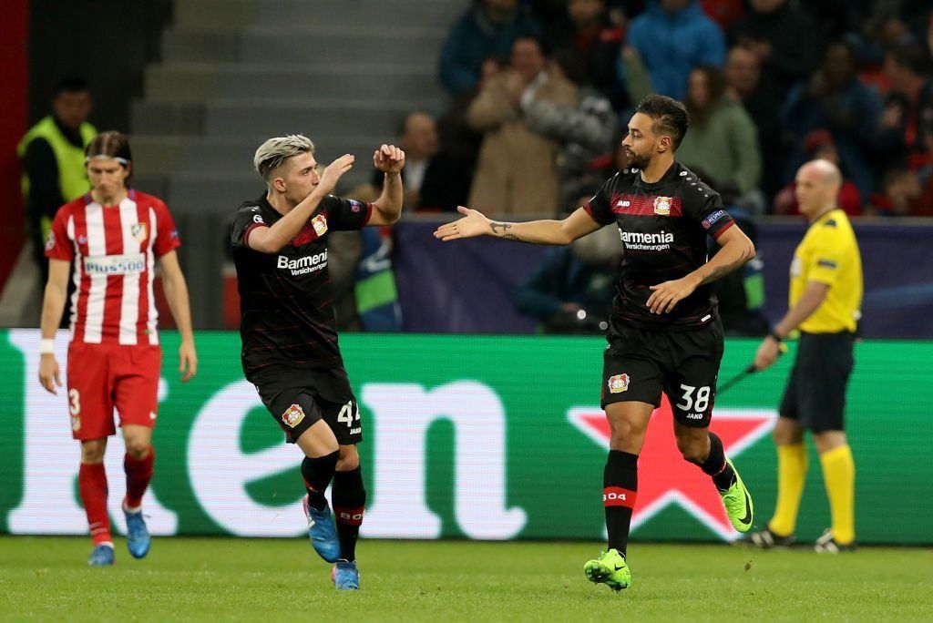 Bayer Leverkusen con un pie fuera de la Champions - atlético-madrid-bayer-leverkusen-2-1024x684