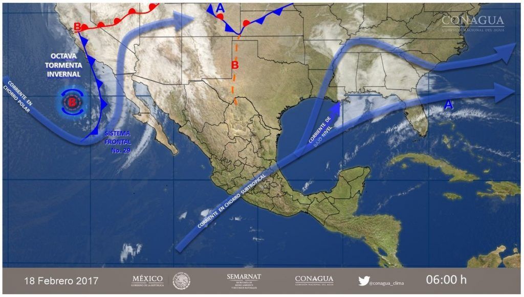 Pronostican lluvias en algunos estados del país - clima-18-feb-1024x581