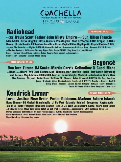 Beyoncé cancela su participación en Coachella - coachella-cartel