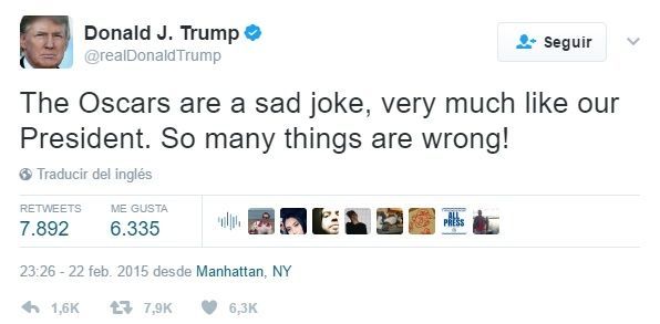 Los Óscar no han sido los premios favoritos de Donald Trump - donald-trump-3
