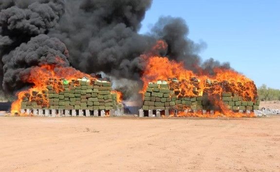 Incineran 7.9 toneladas de drogas en Sonora - droga-I
