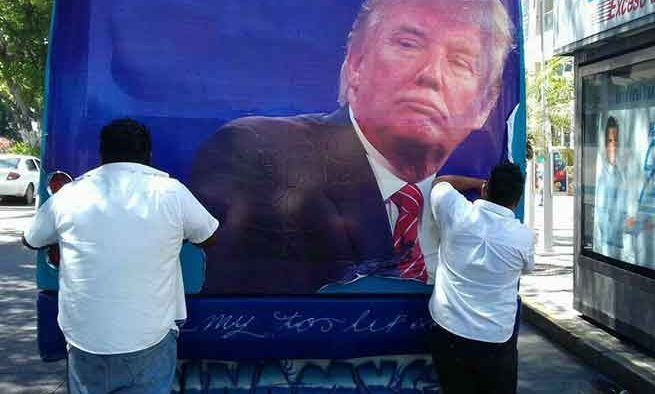 Retiran anuncios ofensivos hacia Trump en Acapulco