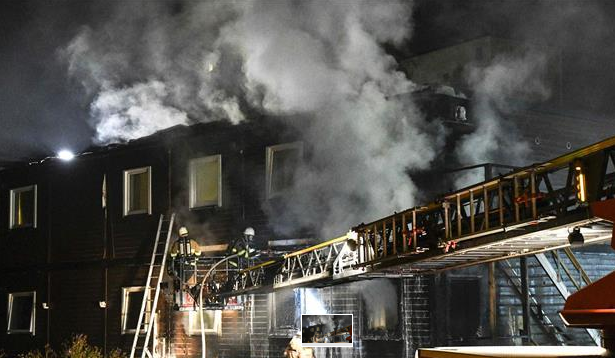 Incendio en albergue de refugiados deja 15 heridos en Suecia