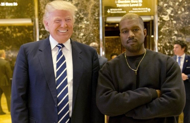 Kanye West borra tuits de apoyo a Trump - kanye-y-donald-trump