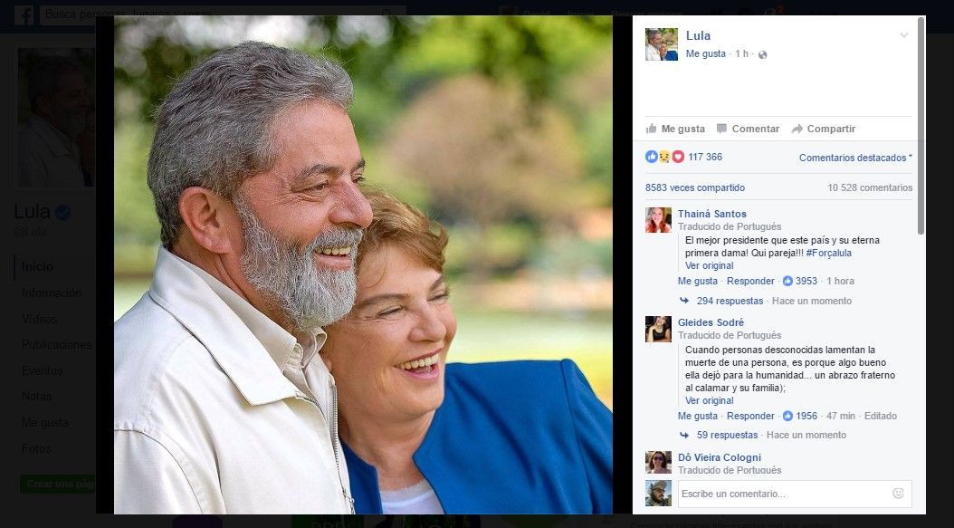Muere esposa de Lula da Silva - lula-face