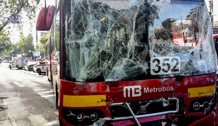 La mitad de los accidentes de Metrobús ocurrieron en horas pico - metrobuus