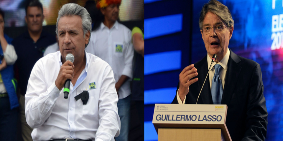 Moreno y Lasso irían a segunda vuelta electoral en Ecuador