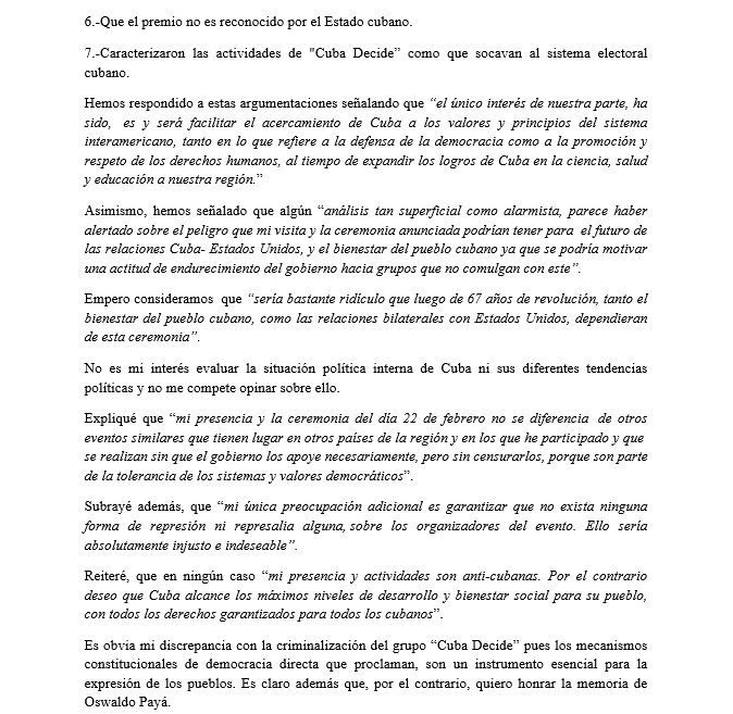 Cuba niega entrada a secretario general de la OEA - oea-2