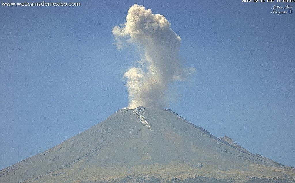 Emite Popocatépetl 130 fumarolas de baja intensidad