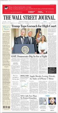 EPN y Trump en primeras planas de México y el mundo - portadas-1-febrero-twsj