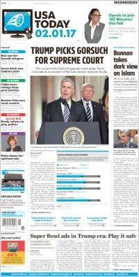 EPN y Trump en primeras planas de México y el mundo - portadas-1-febrero-usatoday