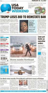 Banxico y Trump en las primeras planas del viernes - portadas-10-feb-usat