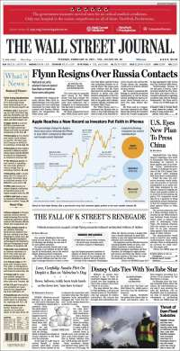 EPN y reunión Trump-Trudeau en primeras planas del martes - portadas-14-feb-twsj