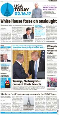 ASF, Trump y Netanyahu en primeras planas del jueves - portadas-16-feb-usat