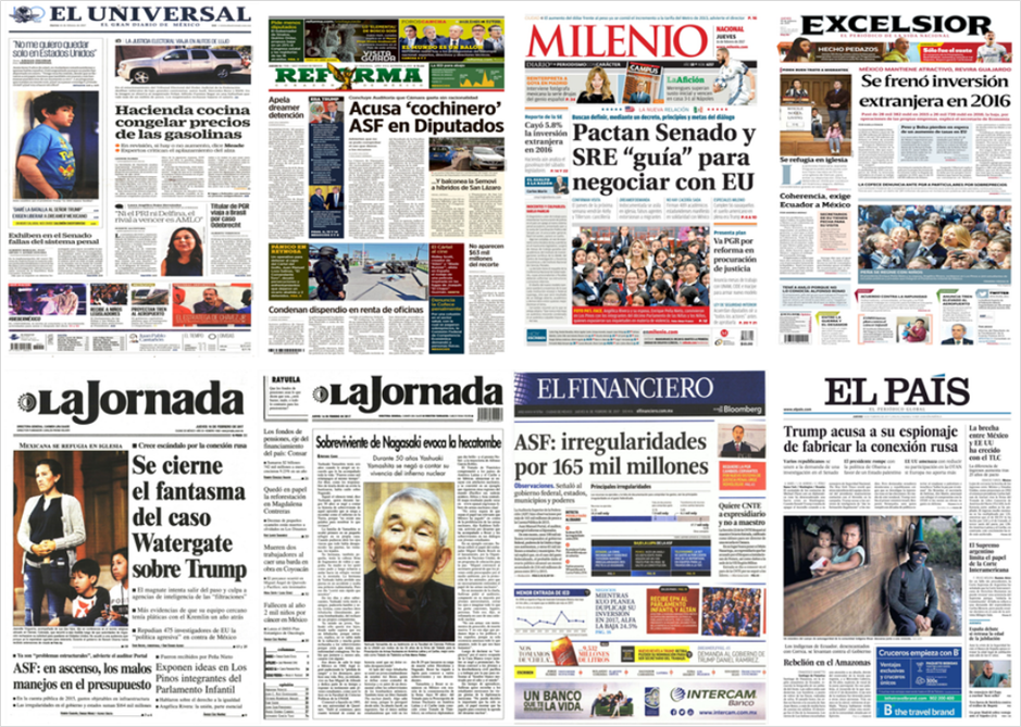 ASF, Trump y Netanyahu en primeras planas del jueves