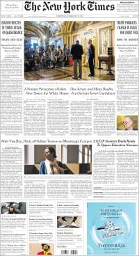 TLC, EPN y Trump en primeras planas del jueves - portadas-2-febrero-tnyt