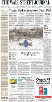 TLC, EPN y Trump en primeras planas del jueves - portadas-2-febrero-twsj