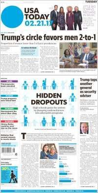 Gasolinas y Trump en primeras planas del martes - portadas-21-feb-usat
