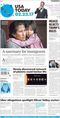 EPN, Videgaray y NASA en primeras planas del jueves - portadas-23-feb-usat