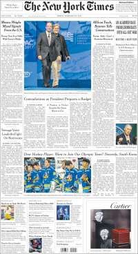EPN, Tillerson y Kelly en primeras planas del viernes - portadas-24-feb-tnyt