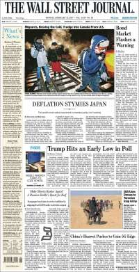 Los Óscar y Trump en primeras planas de México y el mundo - portadas-27-feb-twsj