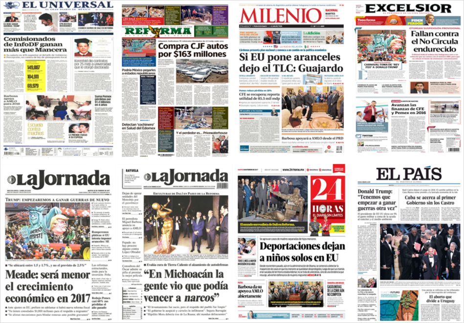 TLC y Trump en primeras planas del martes - portadas-28-feb-1