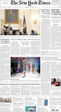 TLC y Trump en primeras planas del martes - portadas-28-feb-tnyt