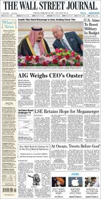 TLC y Trump en primeras planas del martes - portadas-28-feb-twsj