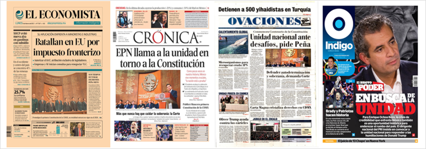 Constitución y Super Bowl en las primeras planas del lunes - portadas-6-feb-2