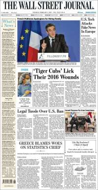 Trump acapara las primeras planas de México y el mundo - portadas-7-feb-twsj