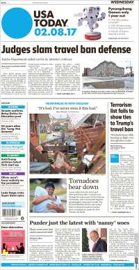 EPN y veto migratorio en primeras planas de México y el mundo - portadas-8-feb-usa-today