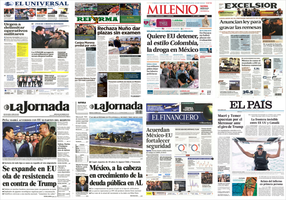 EPN y veto migratorio en primeras planas de México y el mundo