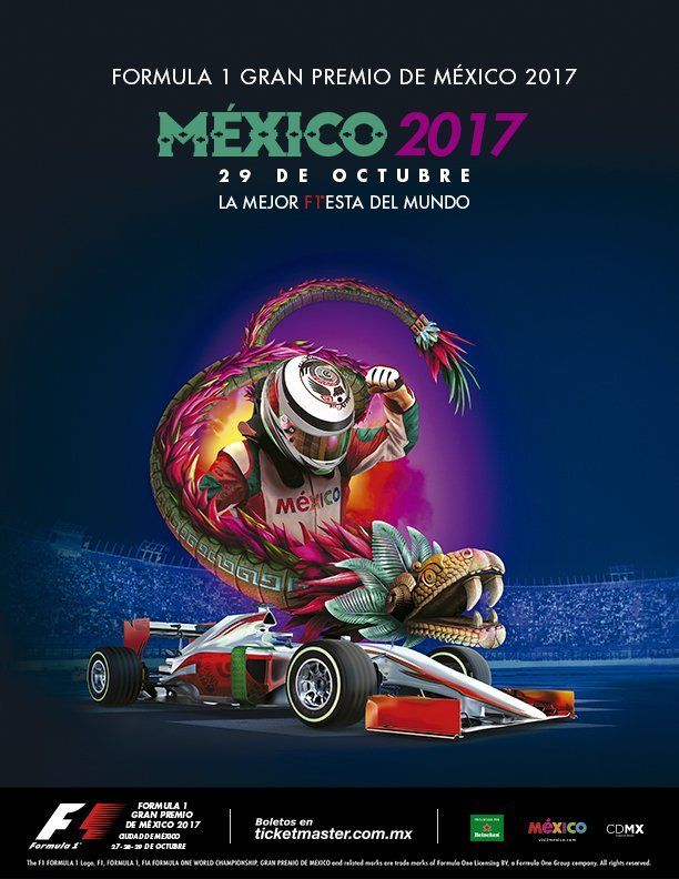 Revelan póster del Gran Premio de México 2017 - poster-gpmexico-2017-1