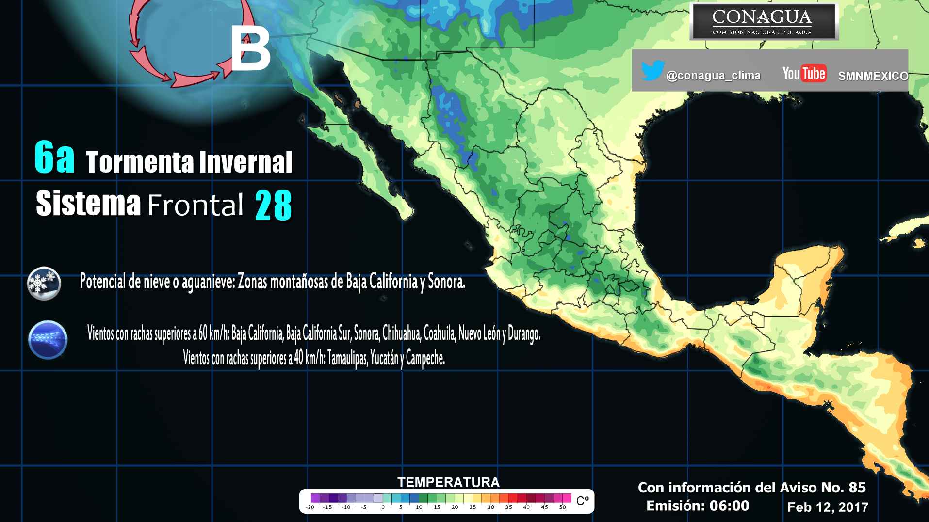 Frente frío 28 causará bajas temperaturas en el norte del país - pronostico-1202