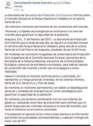Se incendia Parque Nacional El Veladero en Acapulco - proteccion-civil