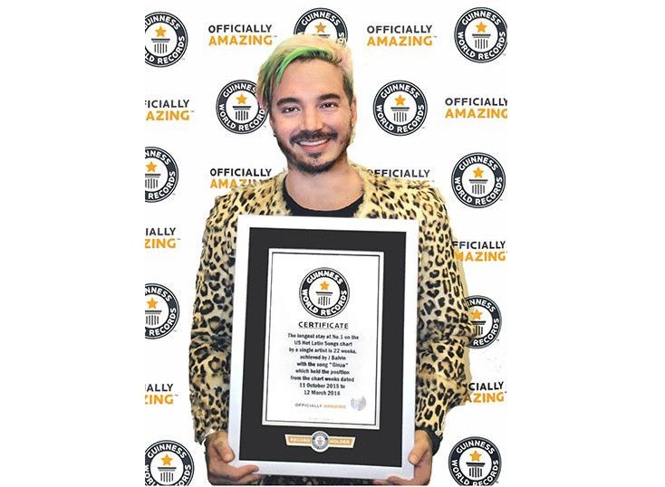 J Balvin rompe récord Guinness - record