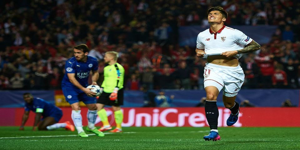 Sevilla saca mínima ventaja ante el Leicester City