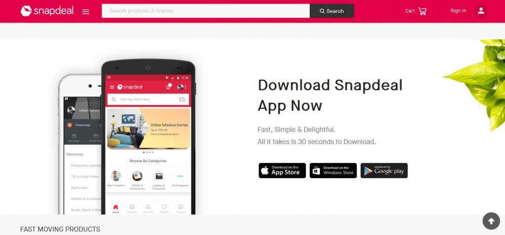Hombre crea empresa en India luego de que EE.UU. le negara visa - snapdeal-india-web-1024x478
