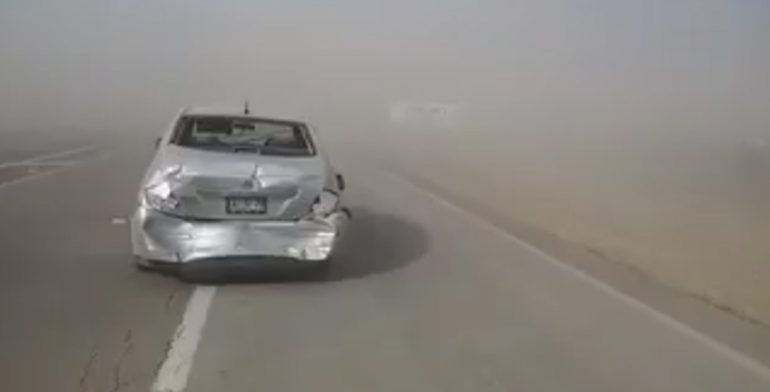 Tolvanera provoca carambola de siete autos en Chihuahua - tolvanera-chihuahua-pf-foto3-770x392