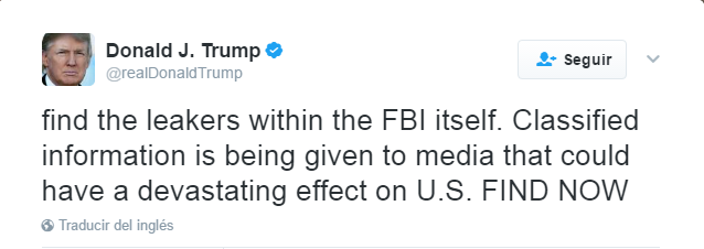 Donald Trump arremete contra el FBI por filtraciones - trump-6