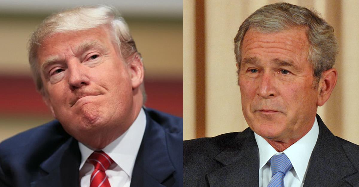 "Parece que el fanatismo se ha envalentonado": Bush sobre mandato de Trump - trump-bush-1