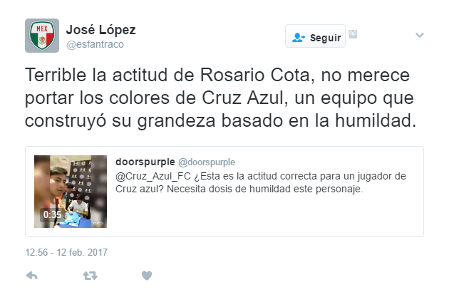 Video: critican a jugador de Cruz Azul por actitud en firma de autógrafos - tuit-cota-4