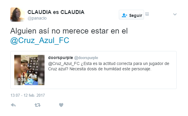 Video: critican a jugador de Cruz Azul por actitud en firma de autógrafos - tuit-cota-6